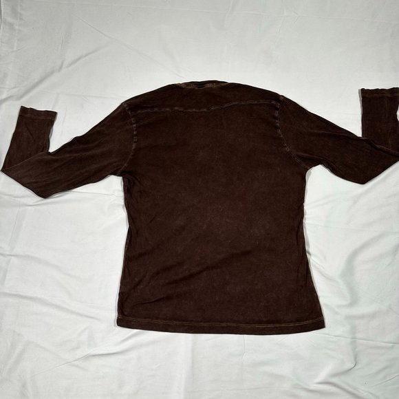 Jake Agave Men's Large Brown Premium Cotton Long Sleeve Shirt - Picture 12 of 12